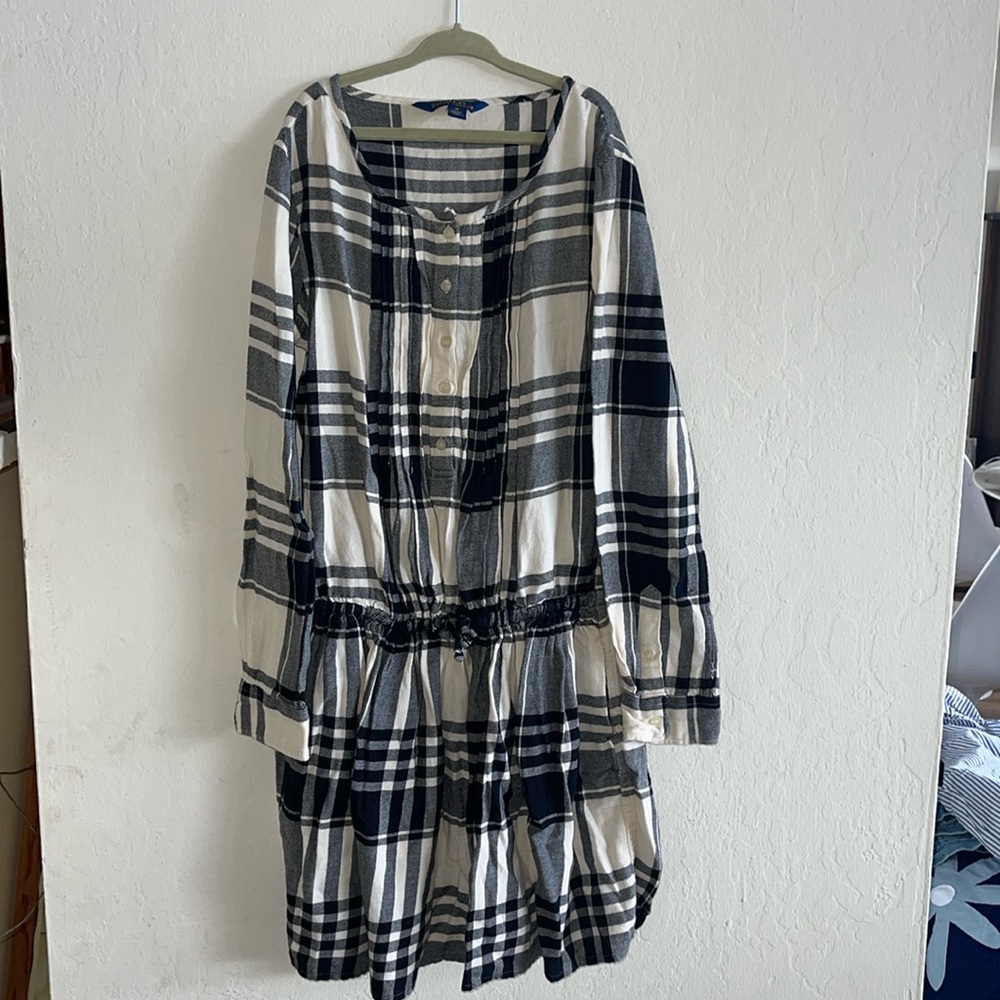 Plaid flannel dress by POLO